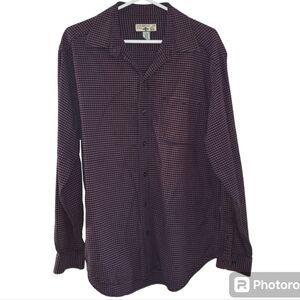Caribbean Joe button‎ down shirt collared with long sleeves Men's Large